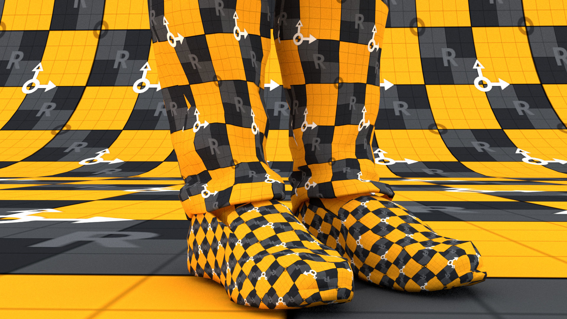 laos Game Male African Low-poly 3D model_16