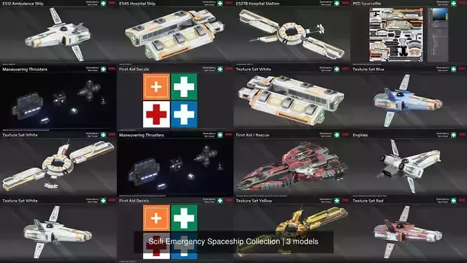 Scifi Emergency Spaceship Collection 