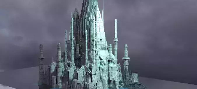 Celtic Gods Engraved City Tower 3D model