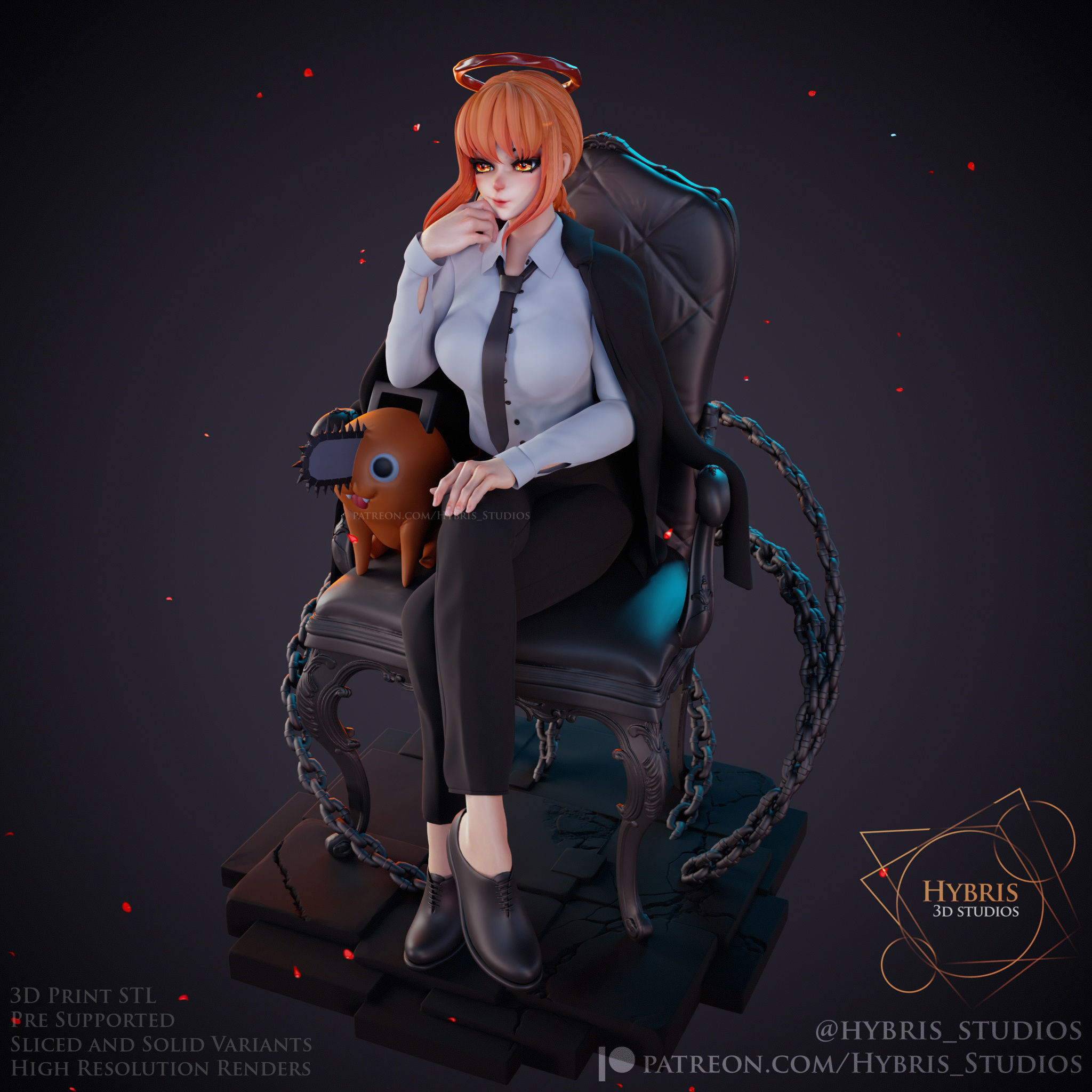 Makima from Chainsaw Man Commercial Package 3D print model_1
