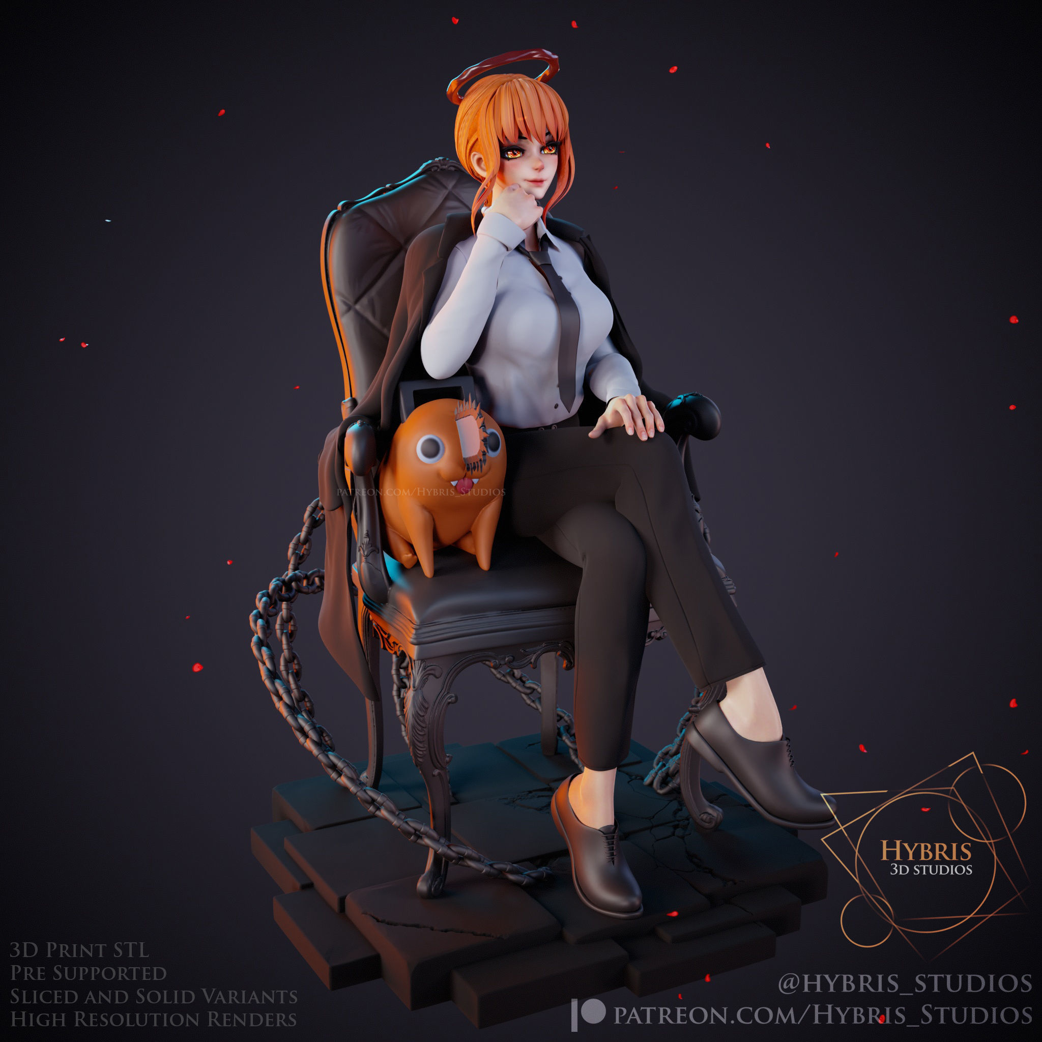 Makima from Chainsaw Man Commercial Package 3D print model_2