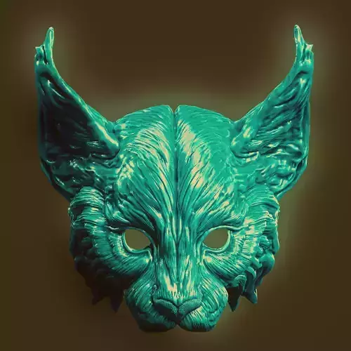 lynx fantasy mask 3D print model