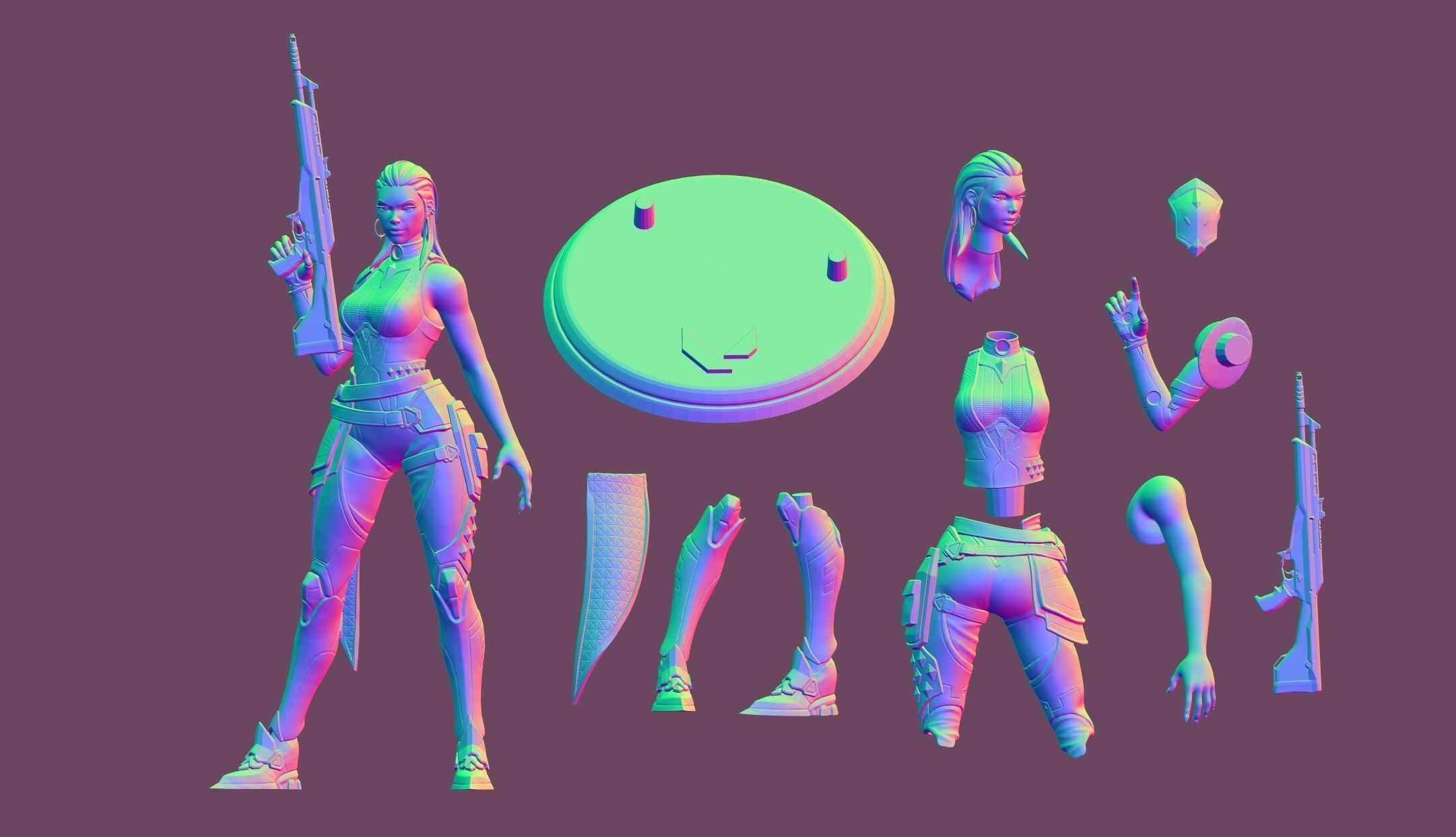 Reyna Valorant 3D print model_5