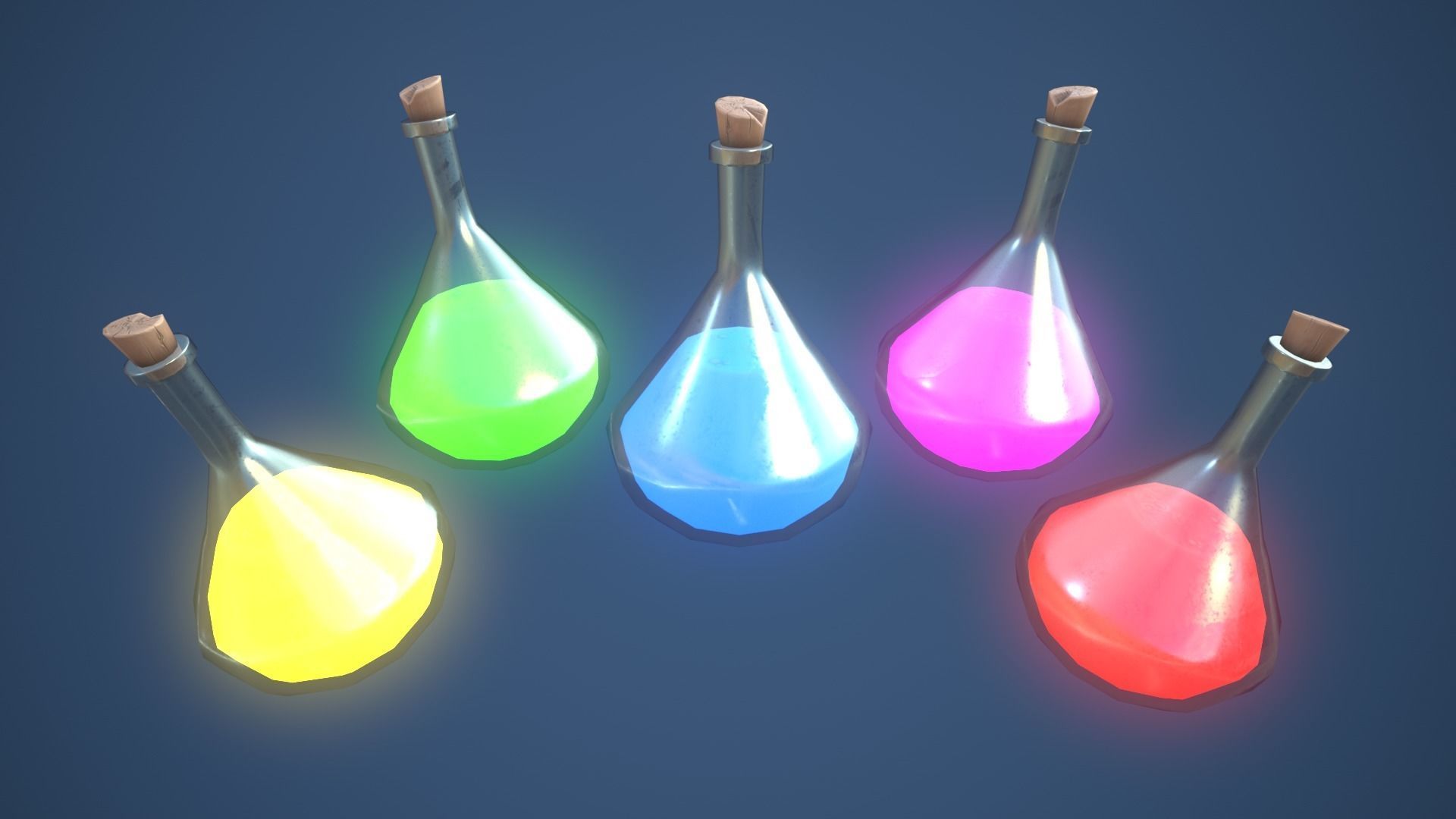 Stylized Elixir Alchemy Potion Low-poly 3D model_2