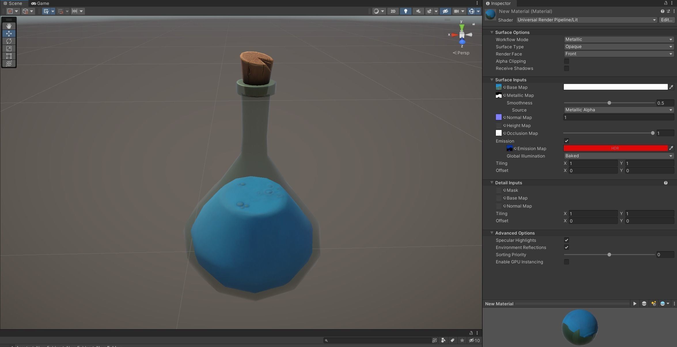 Stylized Elixir Alchemy Potion Low-poly 3D model_11