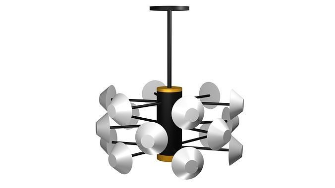 Ceiling Chandelier 3D Model Lux 3D model