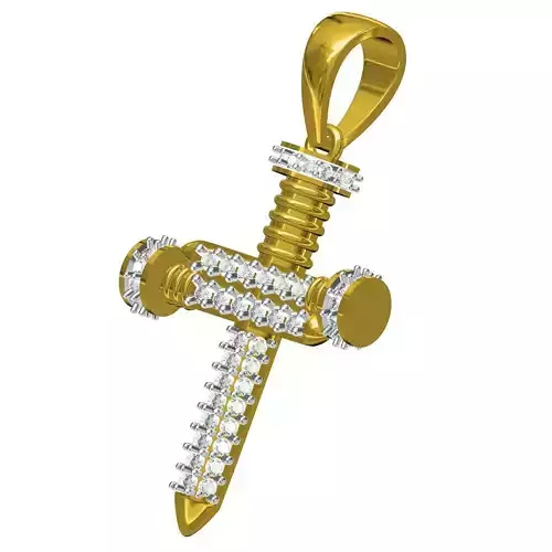 Triple Nail Cross Pendant