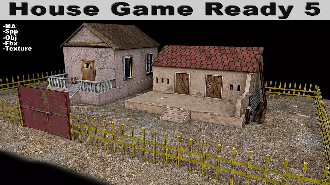 House Game Ready 5 Low-poly 3D model_0