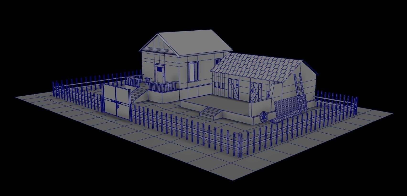 House Game Ready 5 Low-poly 3D model_8