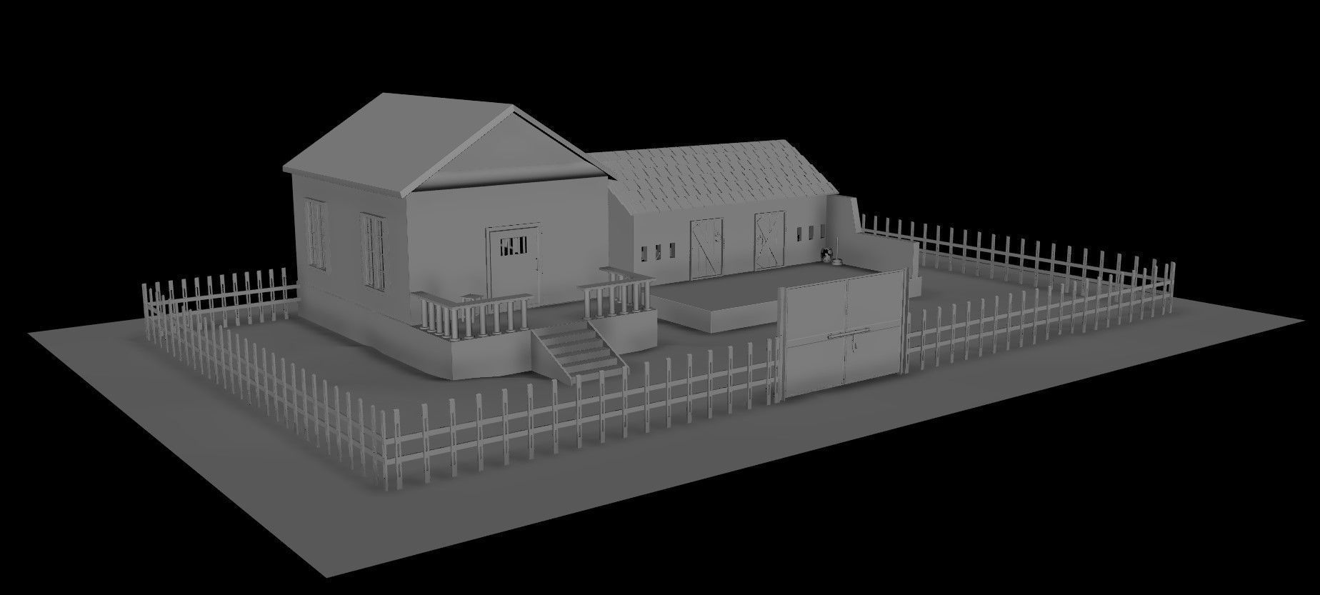 House Game Ready 5 Low-poly 3D model_6