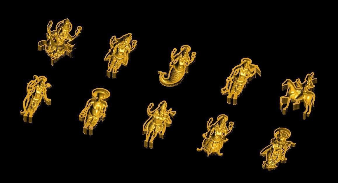 Dashavatar 3D print model_1