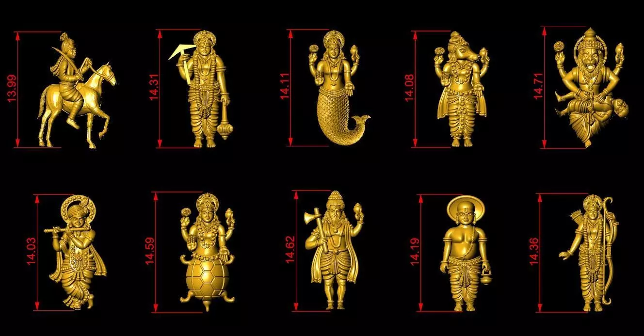 Dashavatar 3D print model_0