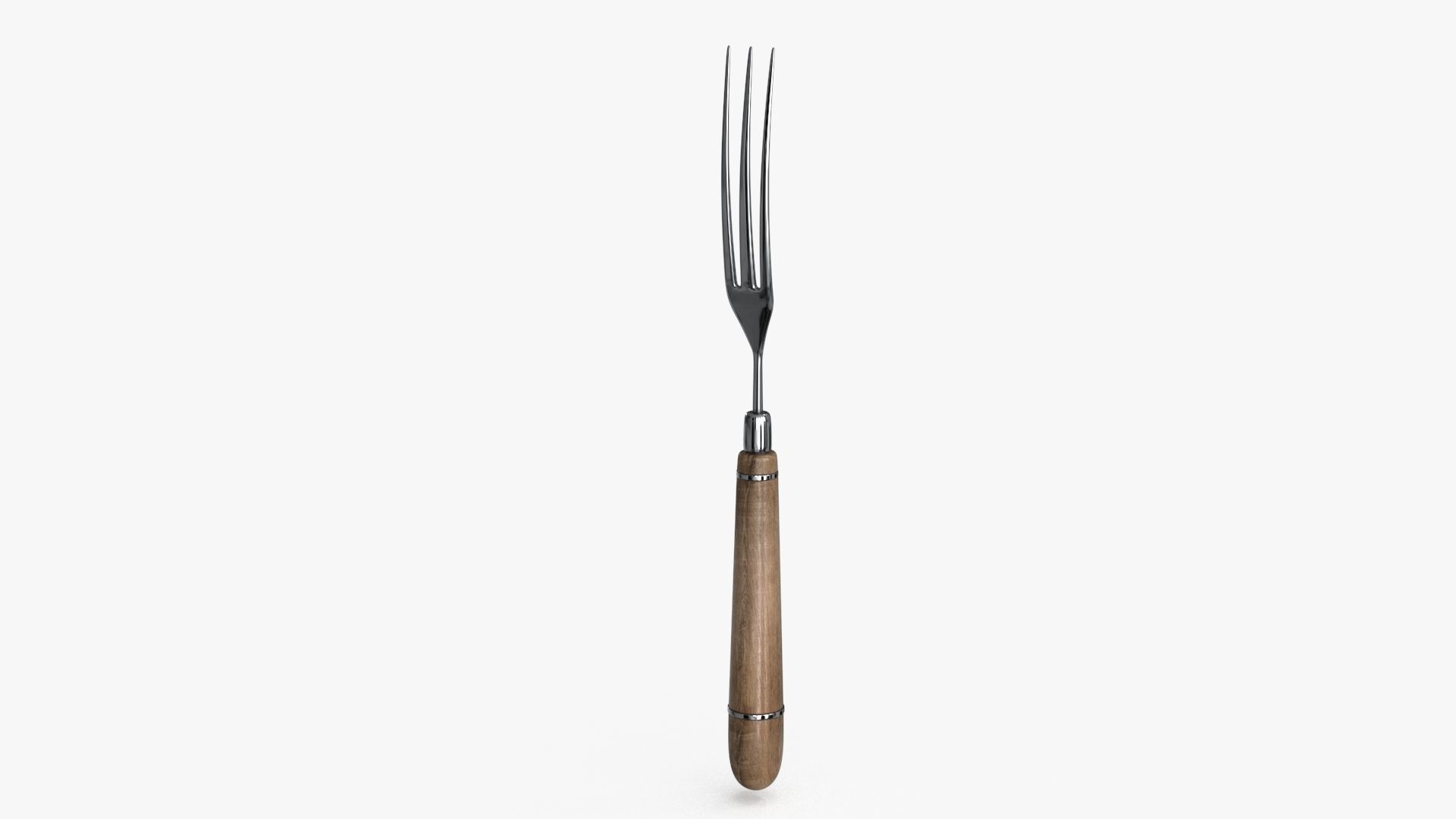 Fork Vintage Low-poly 3D model_7
