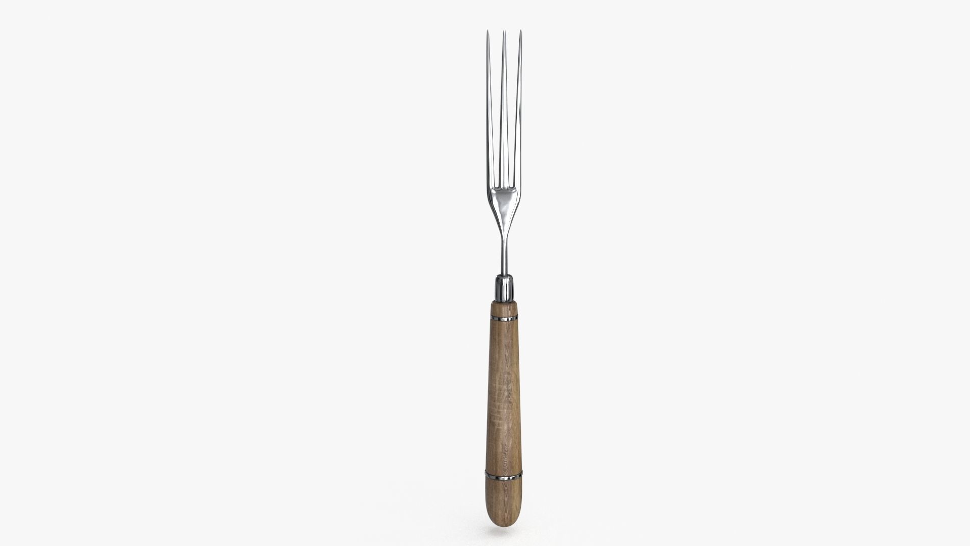 Fork Vintage Low-poly 3D model_2
