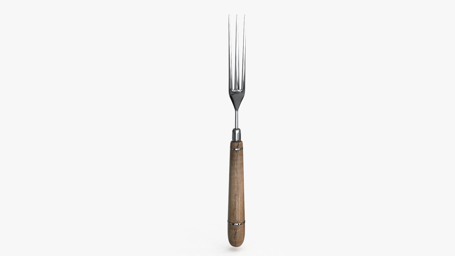 Fork Vintage Low-poly 3D model_8
