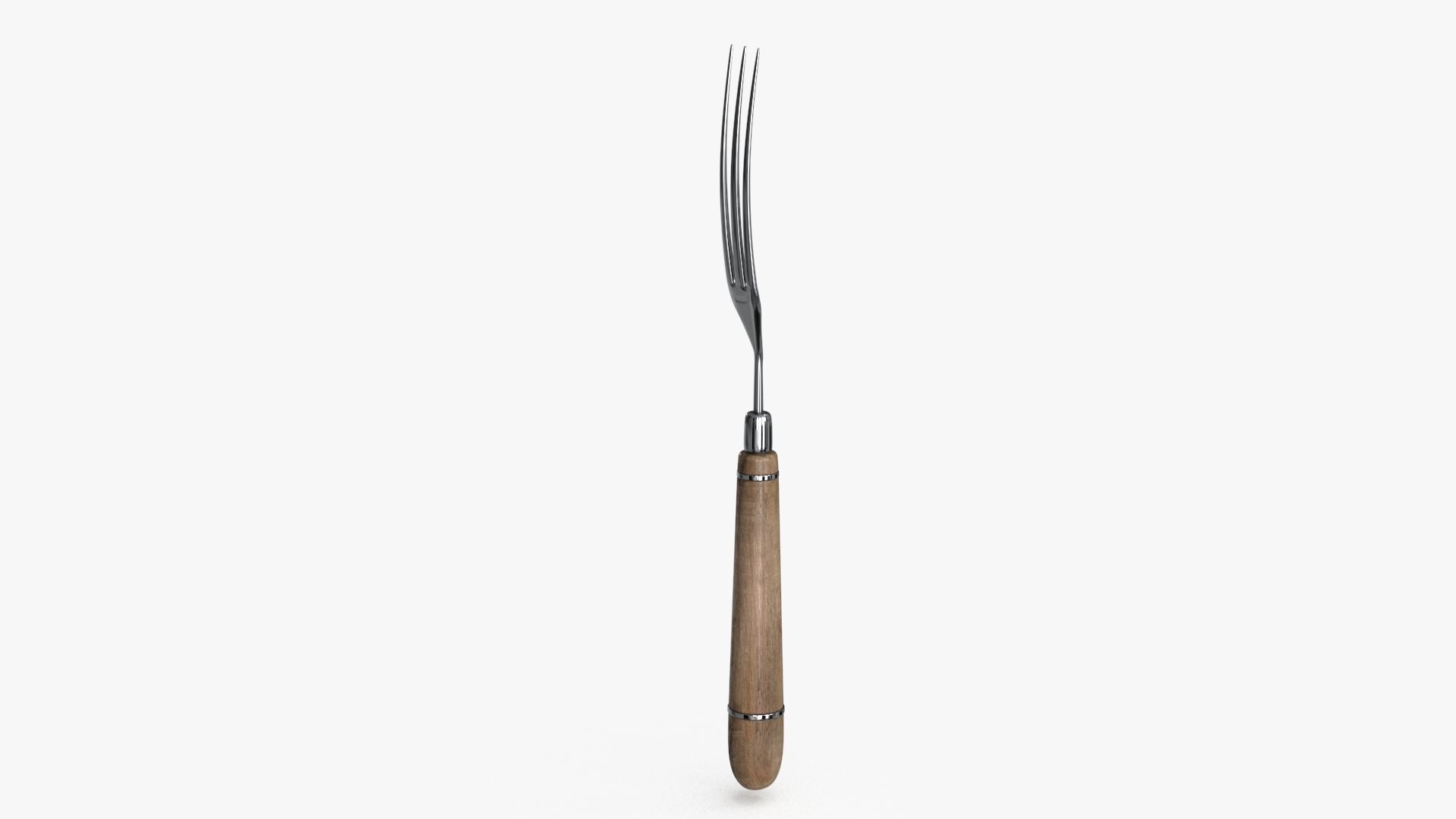 Fork Vintage Low-poly 3D model_6