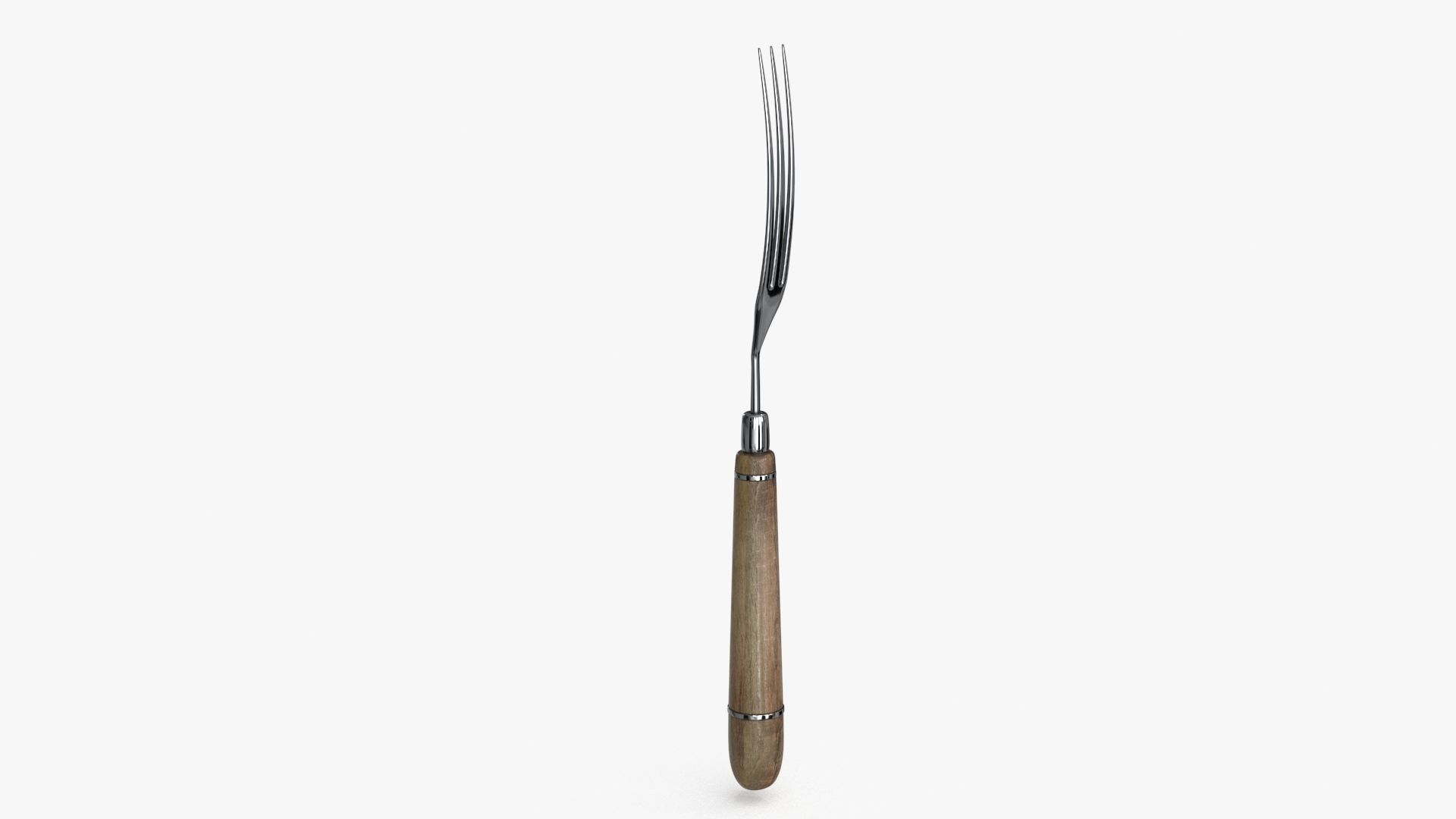 Fork Vintage Low-poly 3D model_10