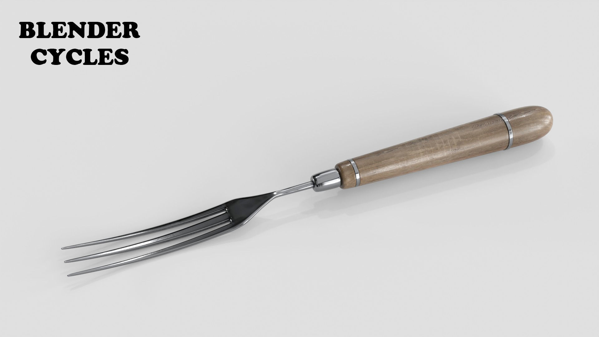 Fork Vintage Low-poly 3D model_16