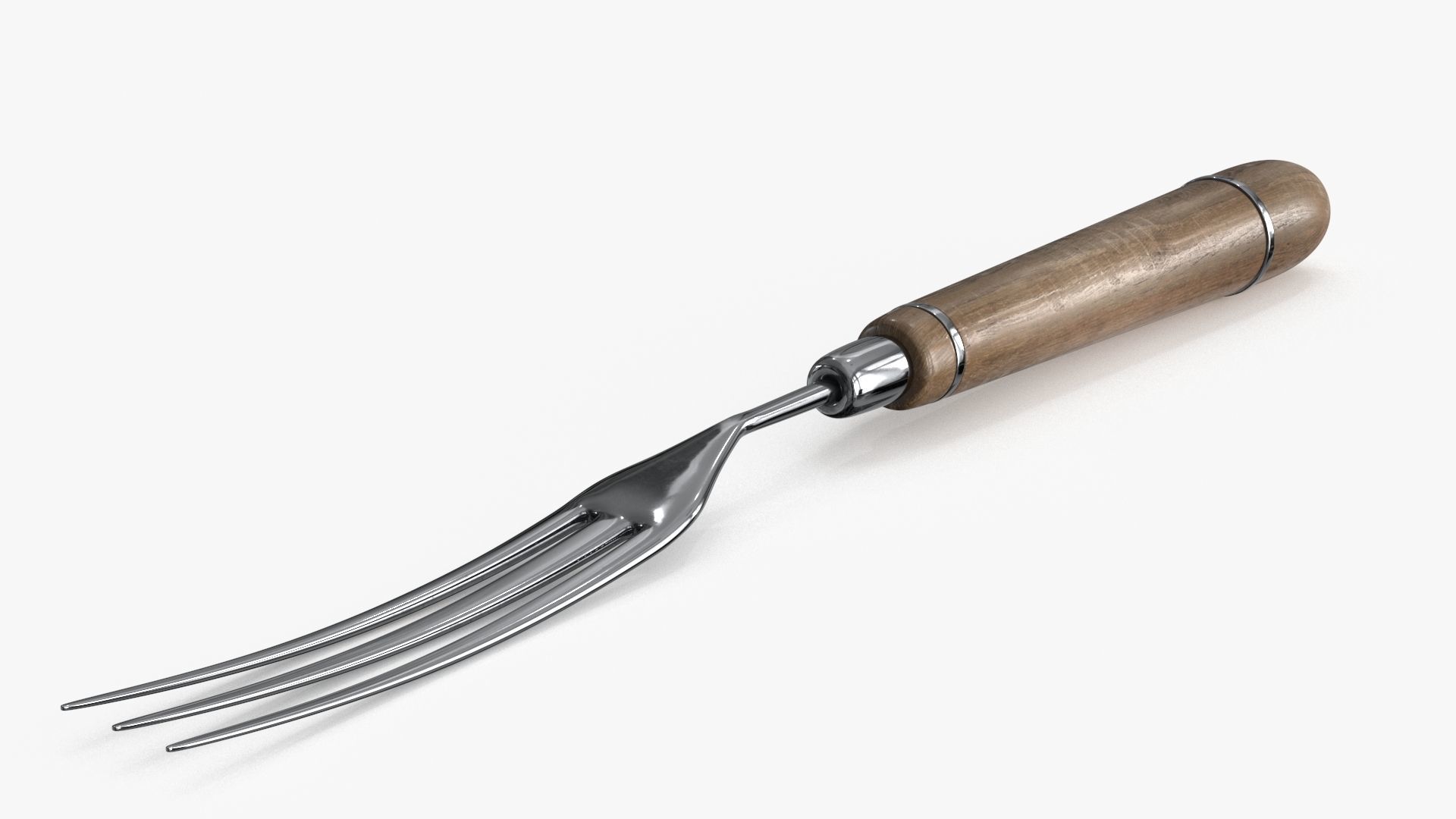 Fork Vintage Low-poly 3D model_15