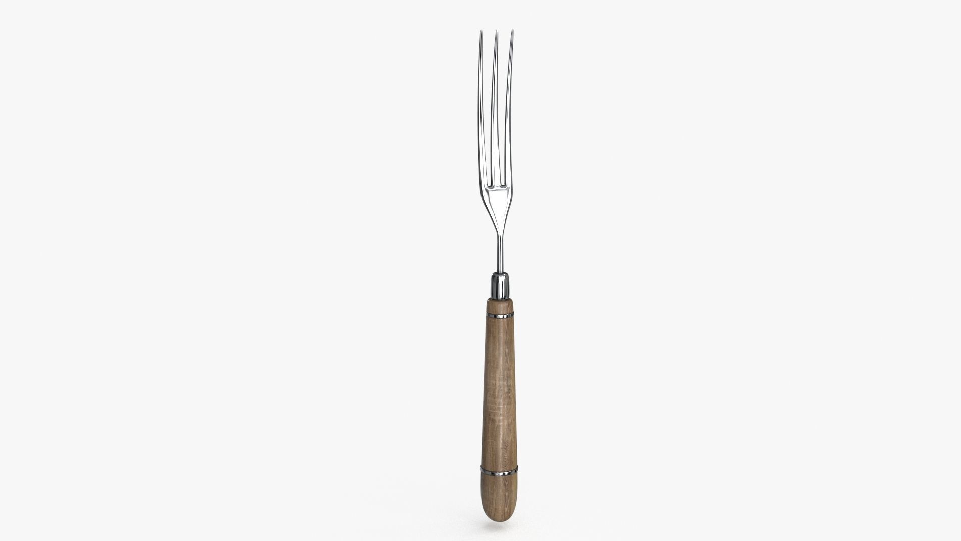 Fork Vintage Low-poly 3D model_3
