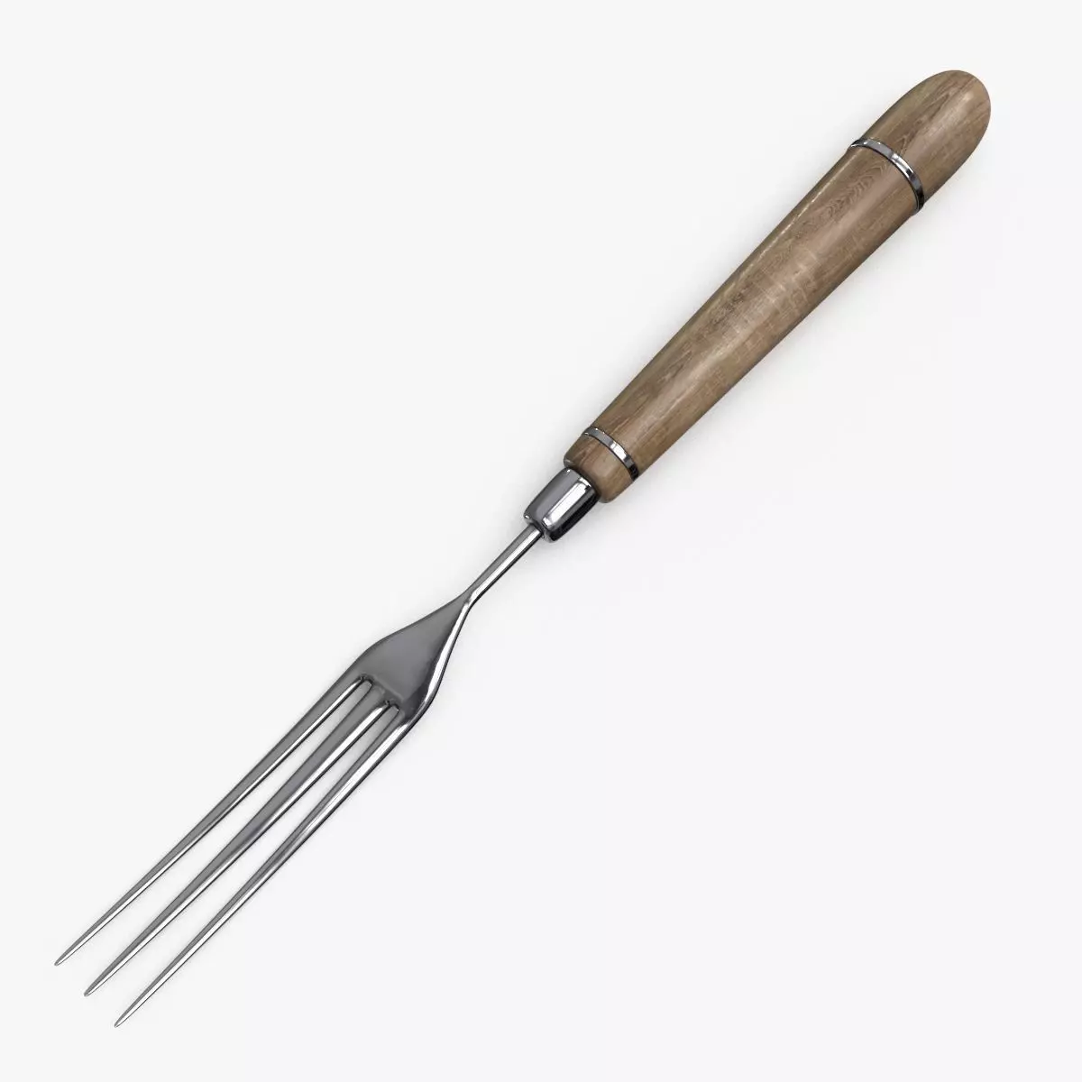 Fork Vintage Low-poly 3D model_0