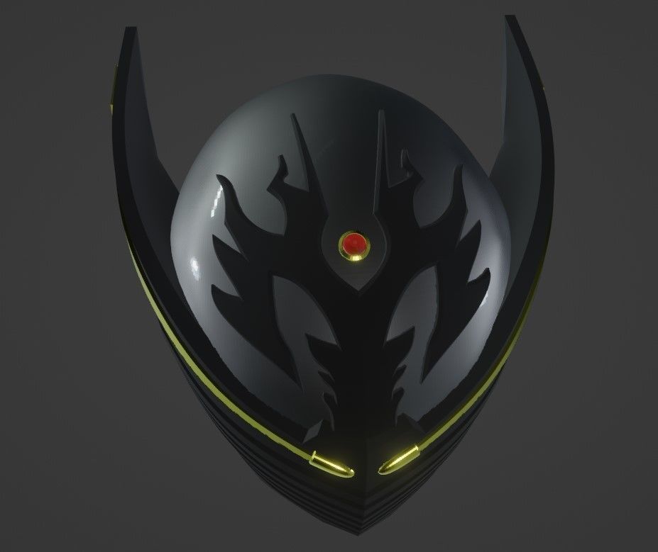 Kamen Rider Ryuga cosplay helmet 3D printable STL file 3D print model_4
