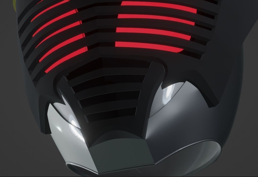 Kamen Rider Ryuga cosplay helmet 3D printable STL file 3D print model_7