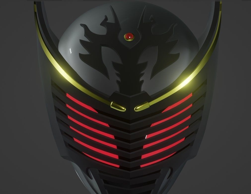 Kamen Rider Ryuga cosplay helmet 3D printable STL file 3D print model_8