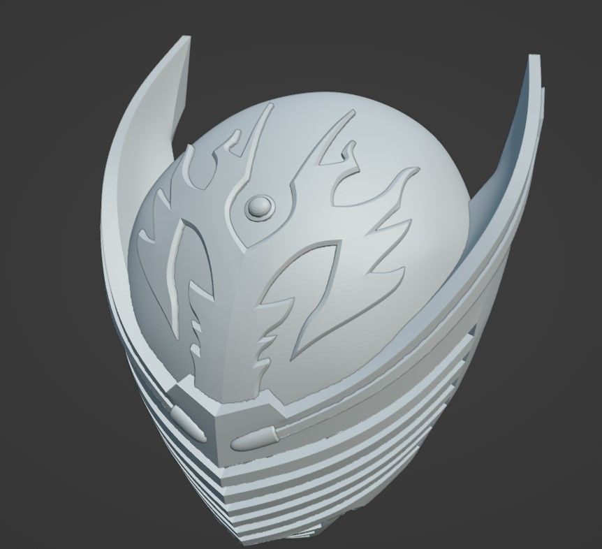 Kamen Rider Ryuga cosplay helmet 3D printable STL file 3D print model_16