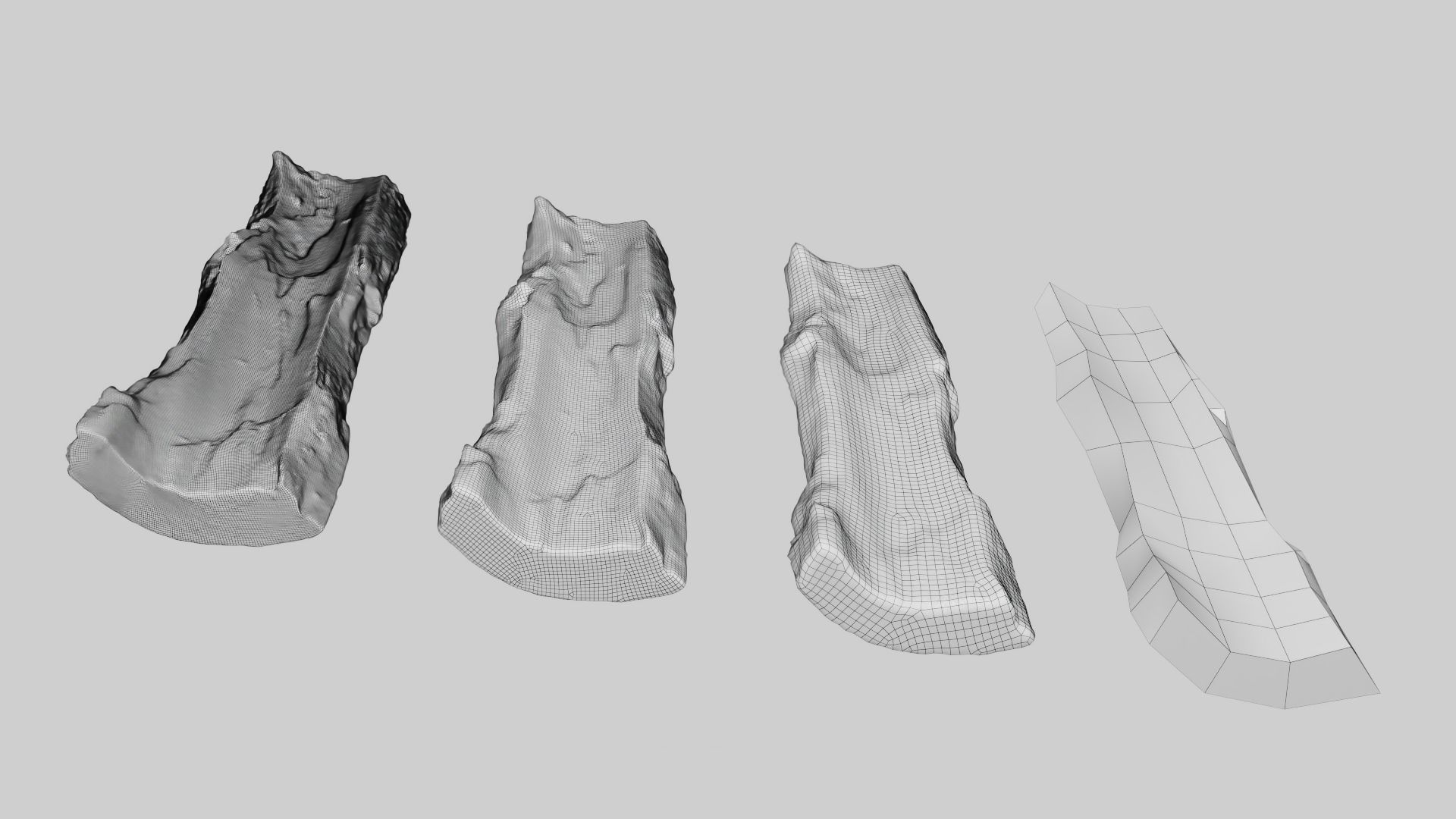 PSWooden008 scanned Wood chip Low-poly 3D model_16