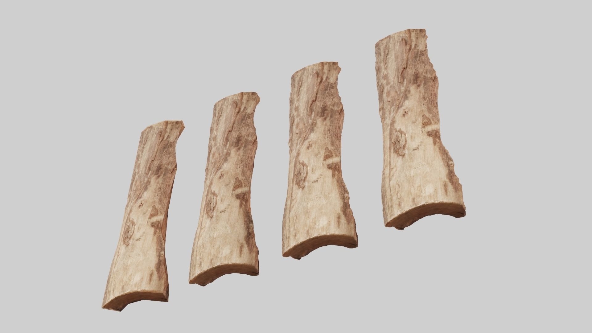 PSWooden008 scanned Wood chip Low-poly 3D model_4