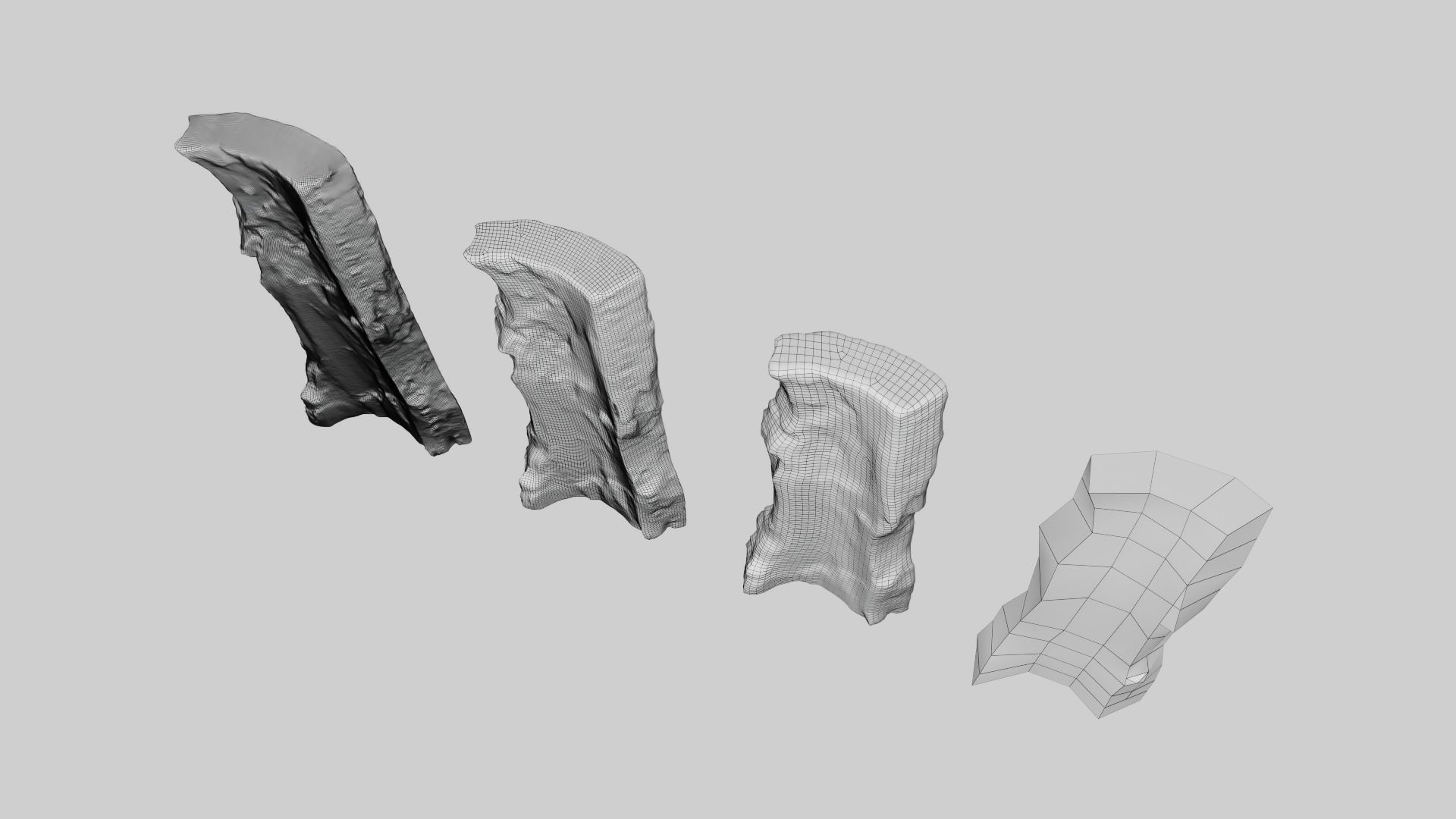 PSWooden008 scanned Wood chip Low-poly 3D model_17