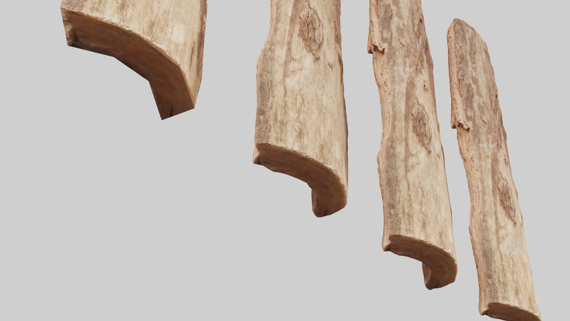 PSWooden008 scanned Wood chip Low-poly 3D model_10