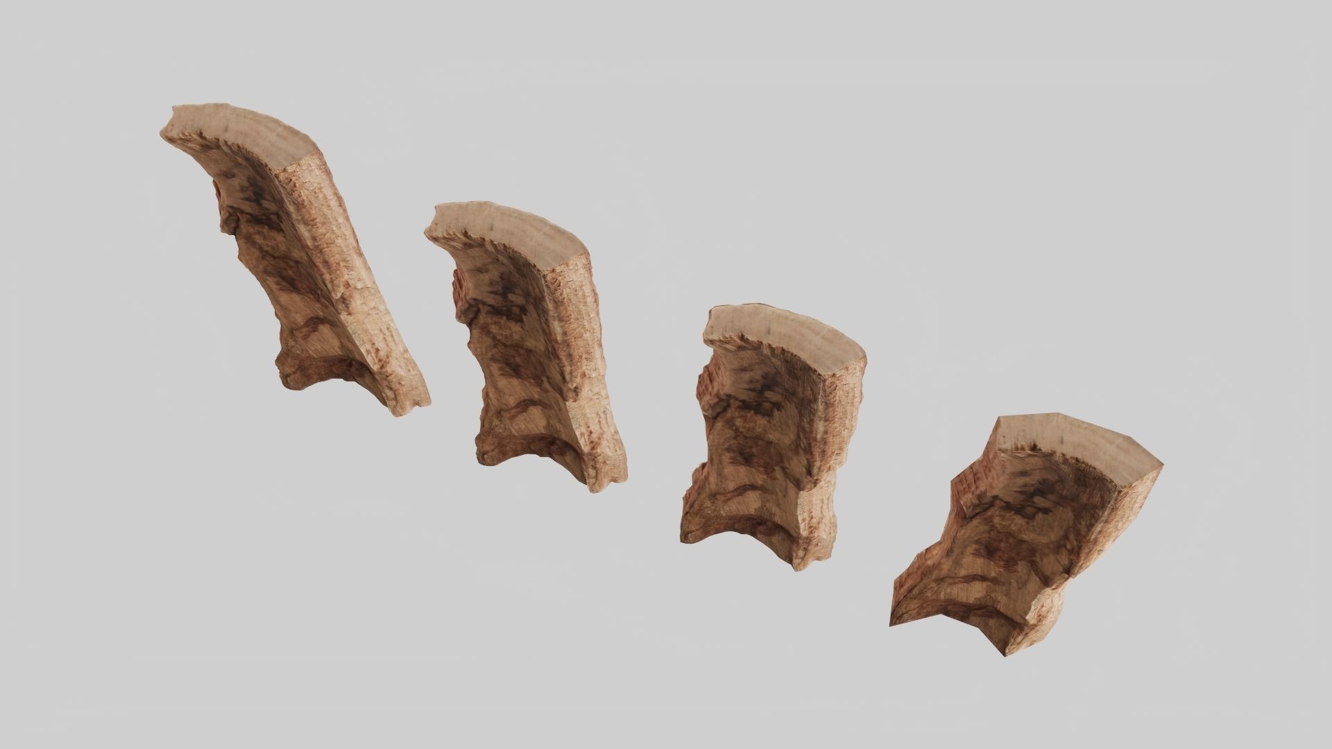 PSWooden008 scanned Wood chip Low-poly 3D model_7