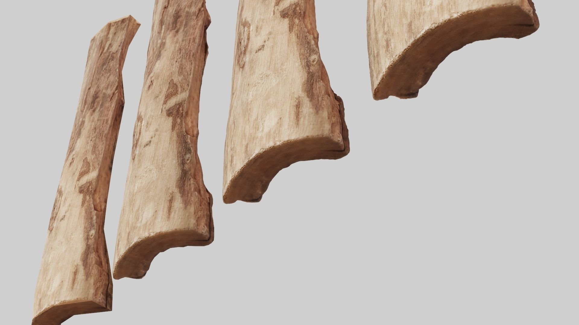 PSWooden008 scanned Wood chip Low-poly 3D model_9