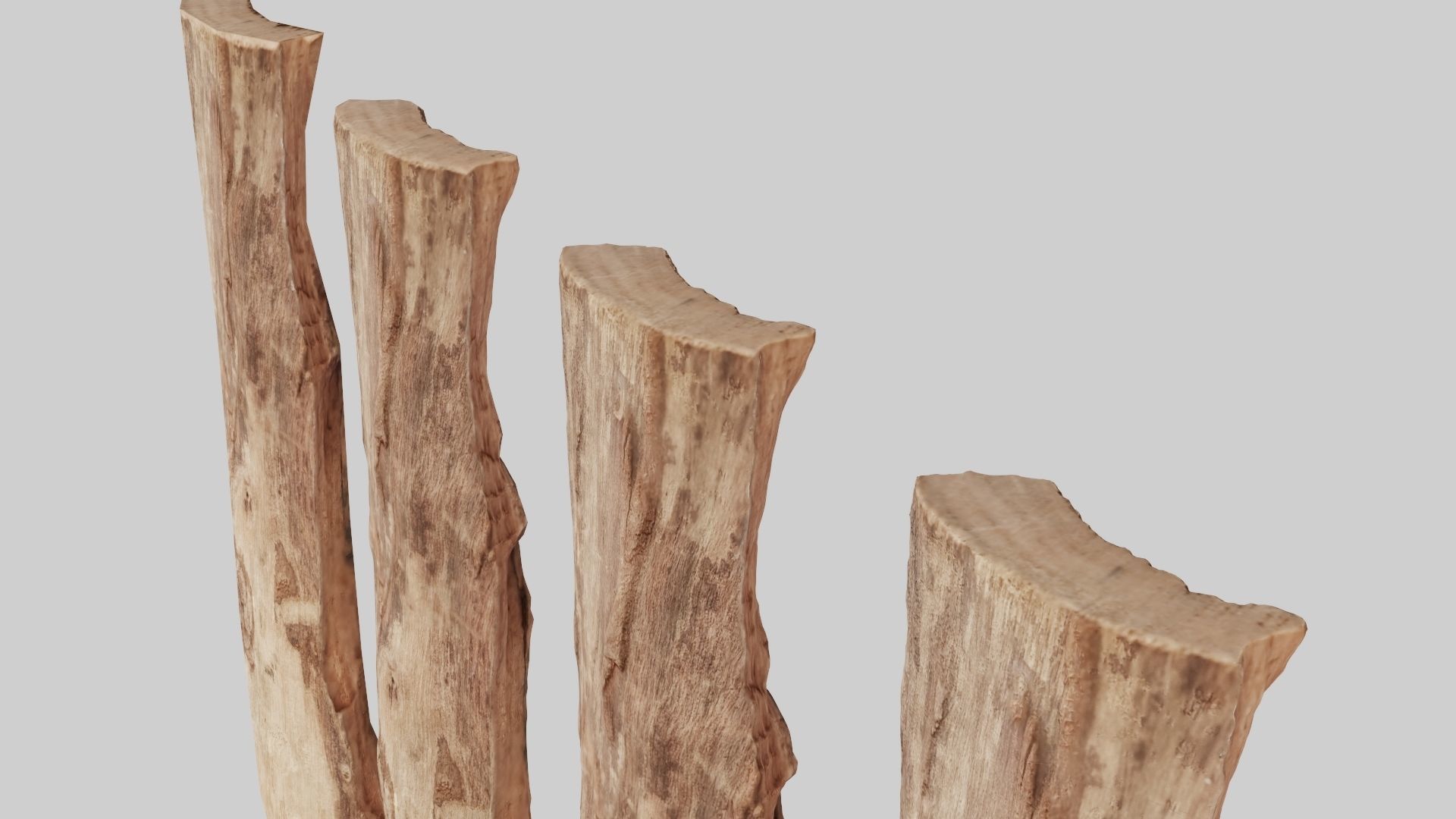 PSWooden008 scanned Wood chip Low-poly 3D model_2