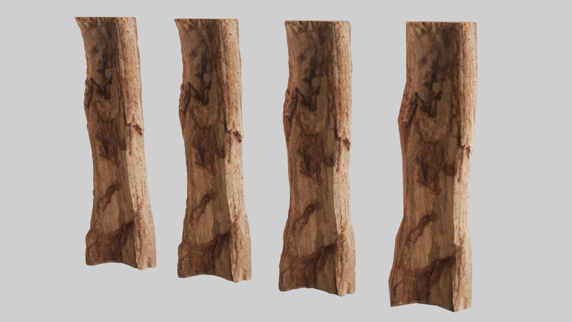 PSWooden008 scanned Wood chip Low-poly 3D model_1