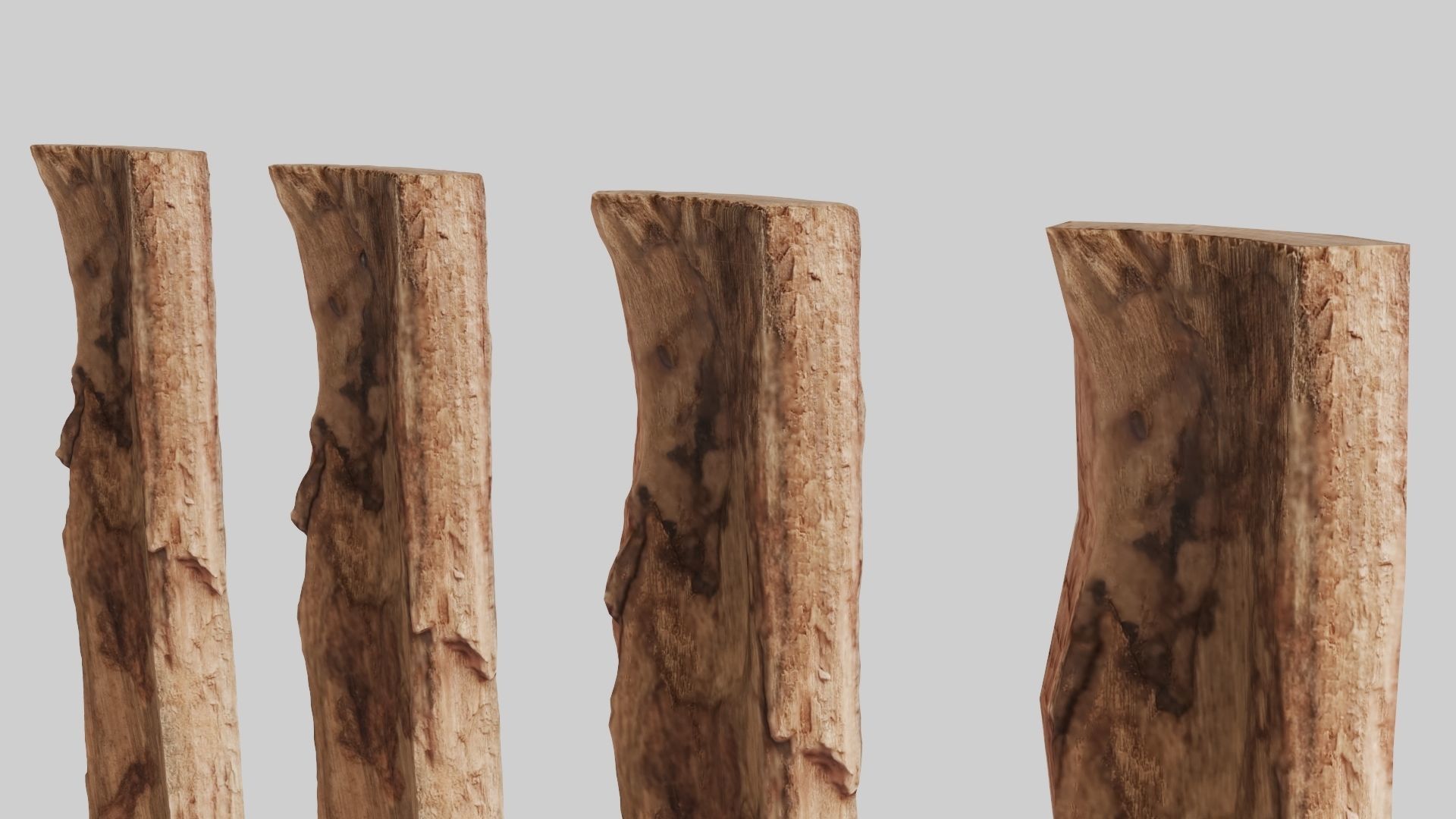 PSWooden008 scanned Wood chip Low-poly 3D model_8