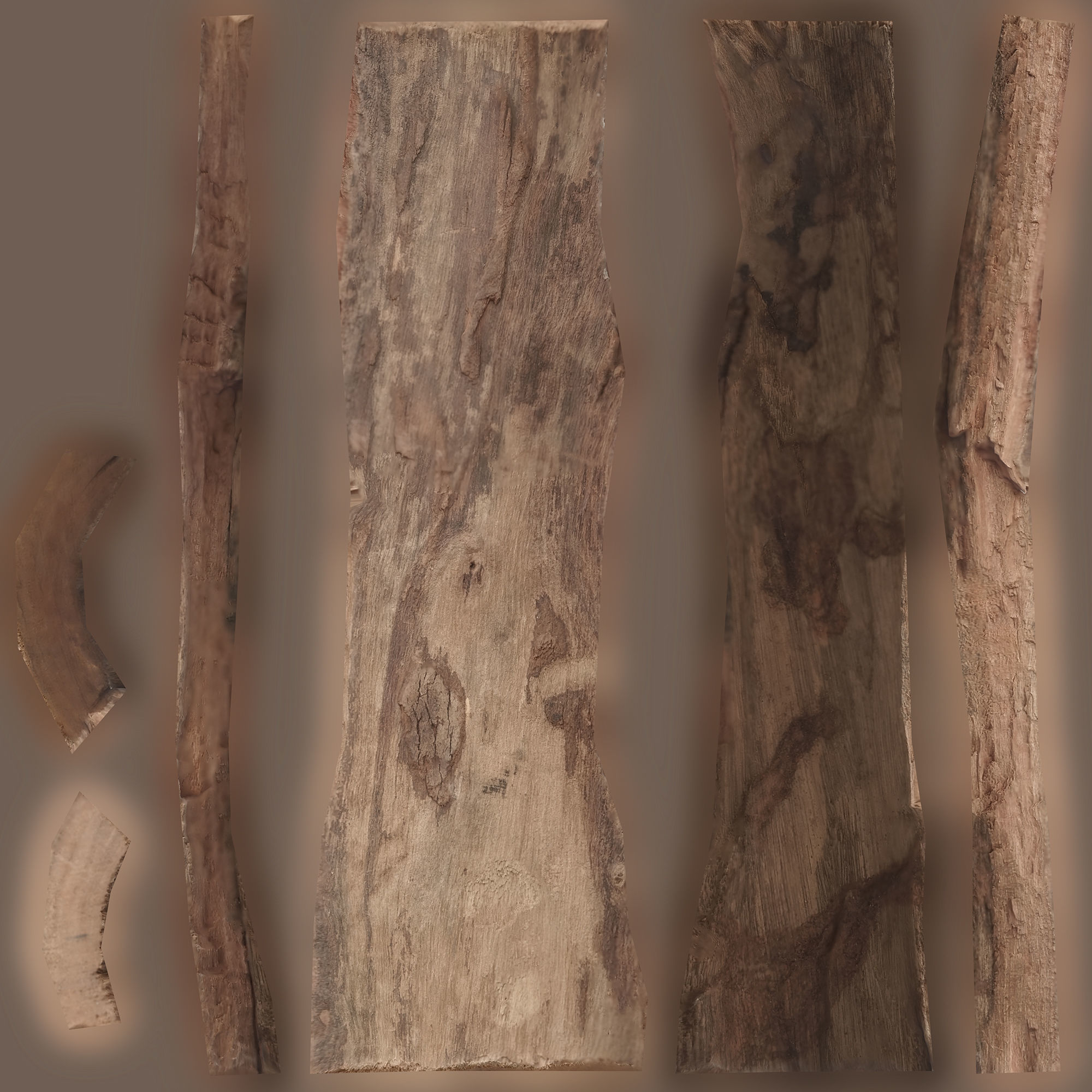 PSWooden008 scanned Wood chip Low-poly 3D model_23