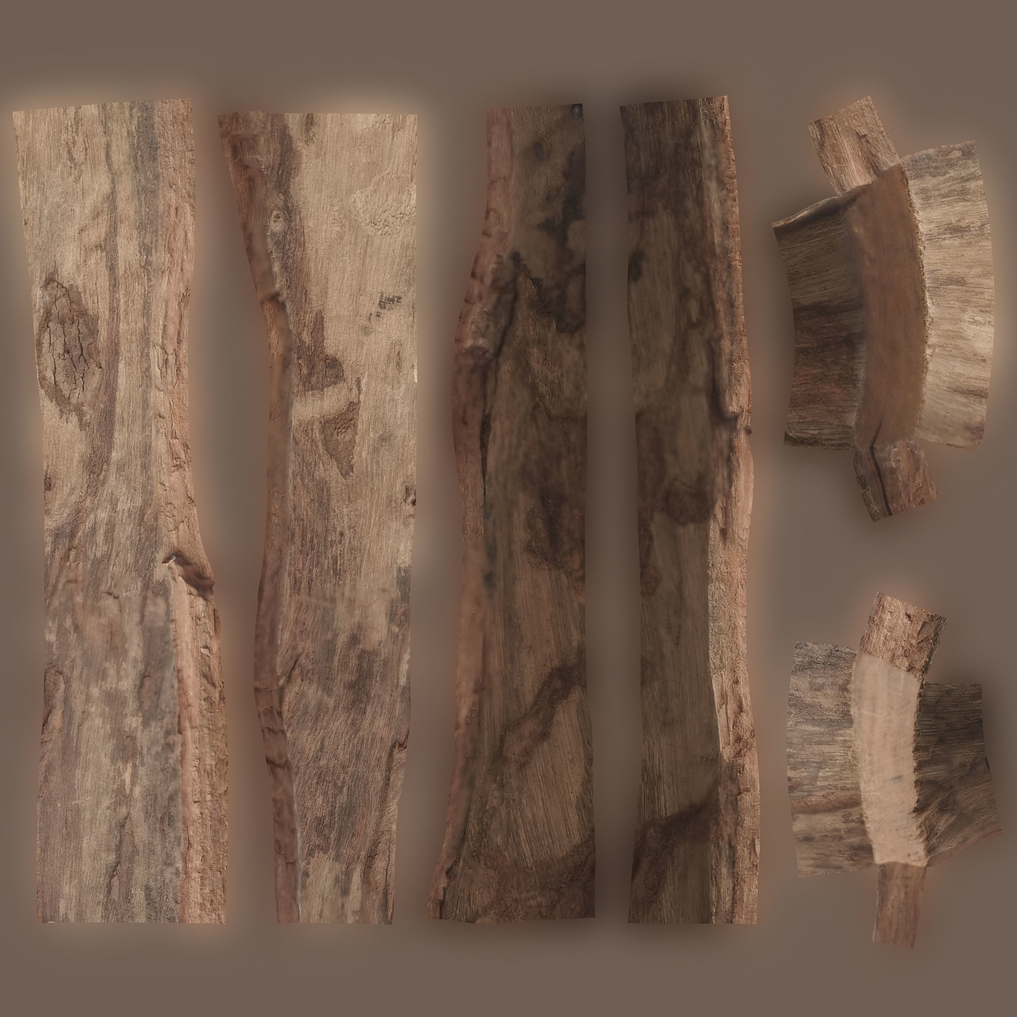 PSWooden008 scanned Wood chip Low-poly 3D model_24