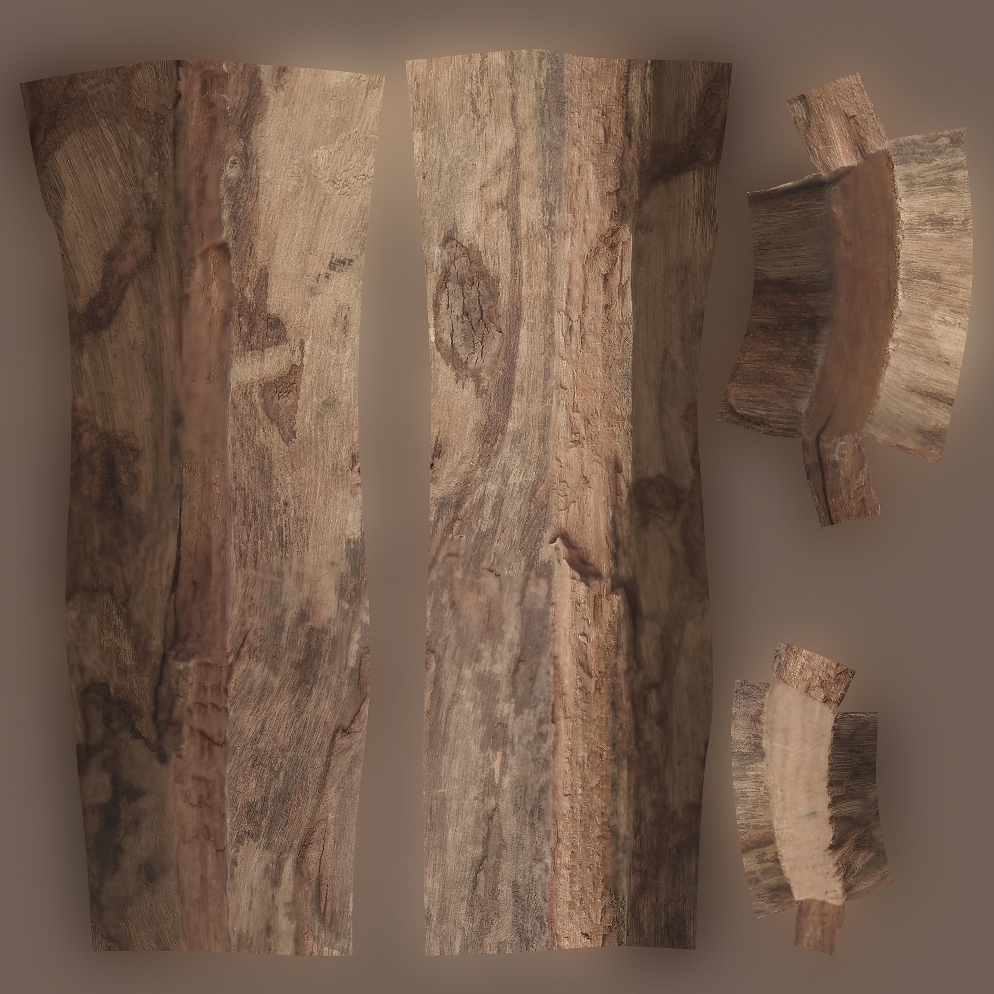 PSWooden008 scanned Wood chip Low-poly 3D model_21