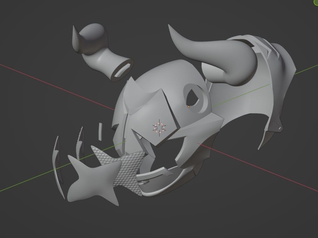 Kamen Rider Buffa 3D printable cosplay helmet  3D print model_22