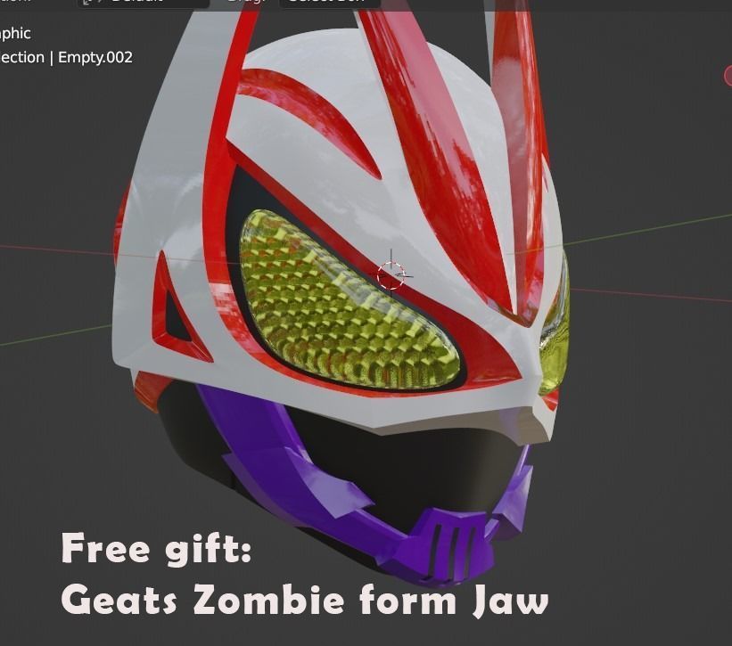 Kamen Rider Buffa 3D printable cosplay helmet  3D print model_23