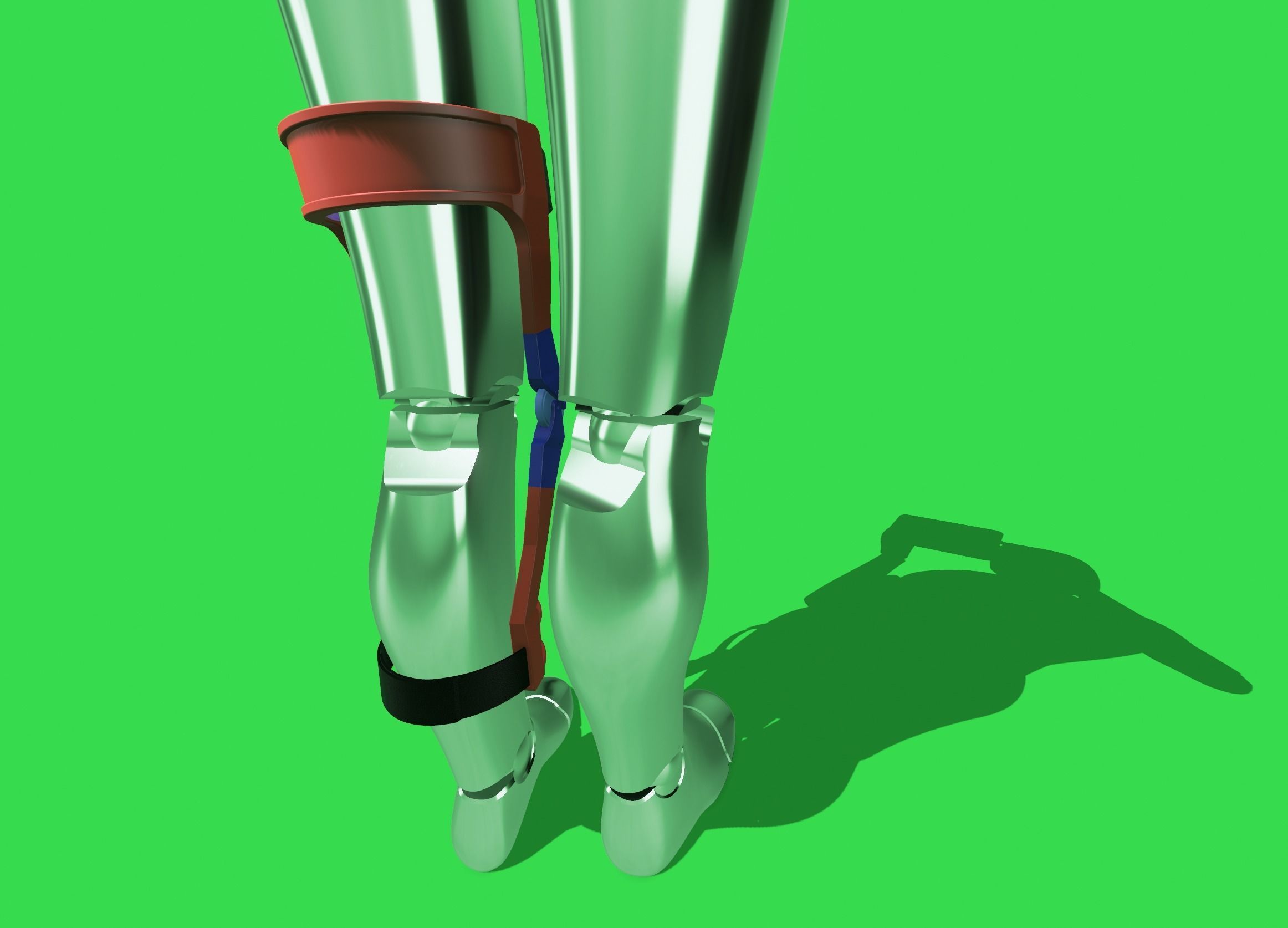 XTI PASSIVE LOCKING EXOSKELETON KNEE 3D model 3D printable CGTrader