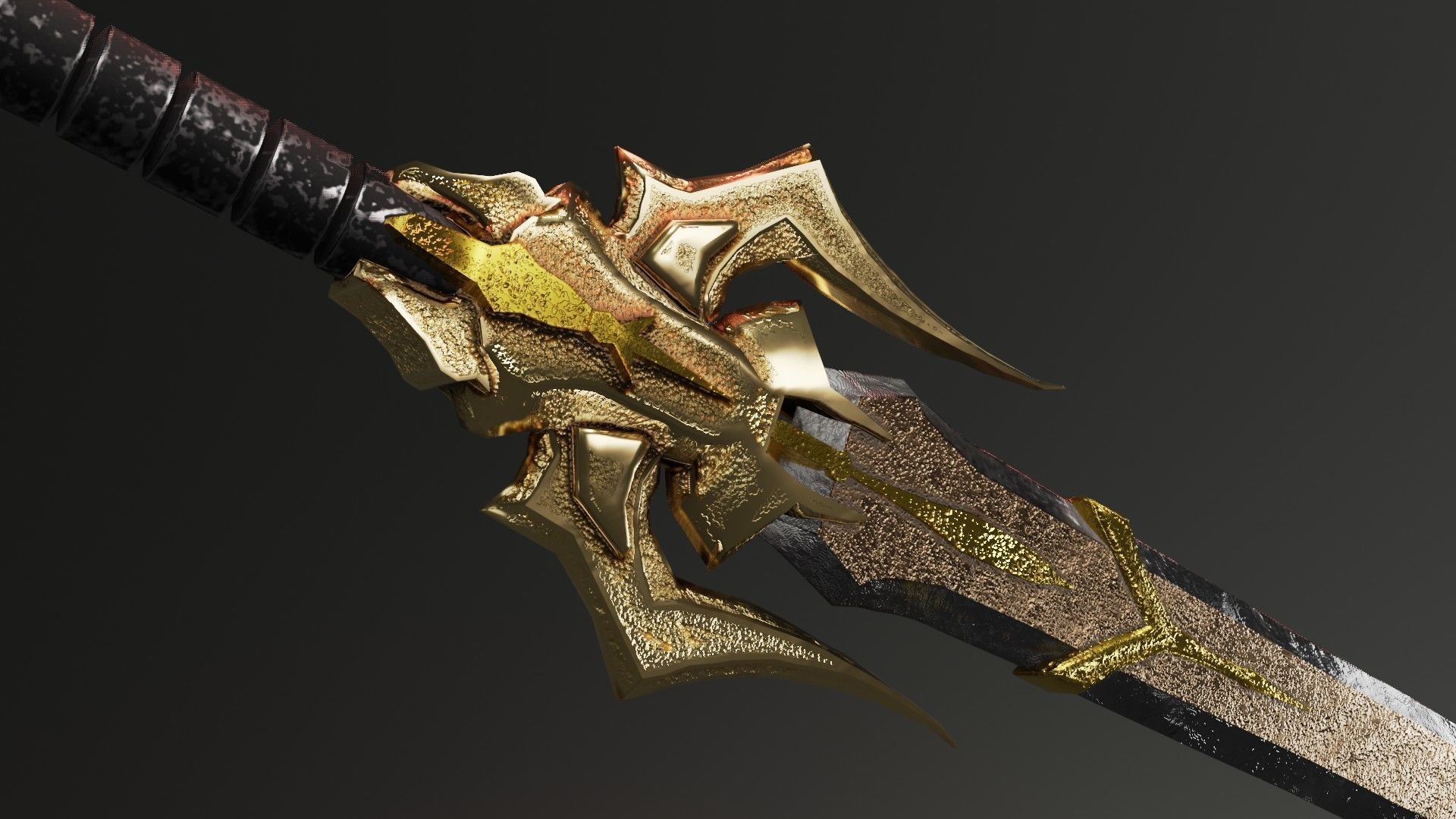sword of righteous hatred Low-poly 3D model_4