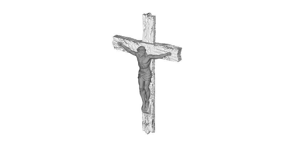 Jesus Cross Pendant 3D print model_12