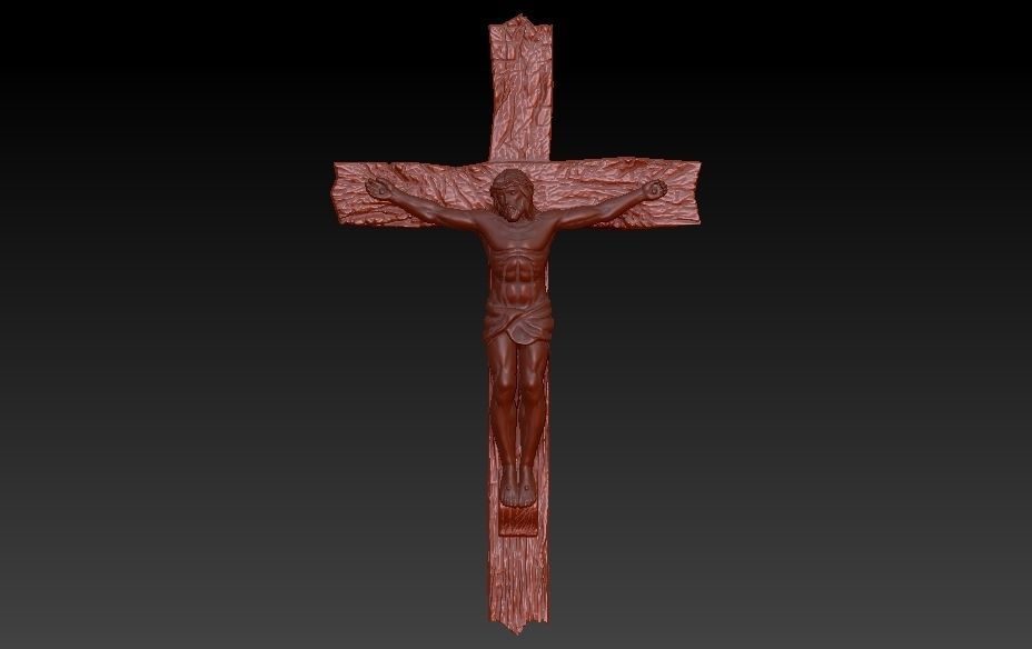 Jesus Cross Pendant 3D print model_5