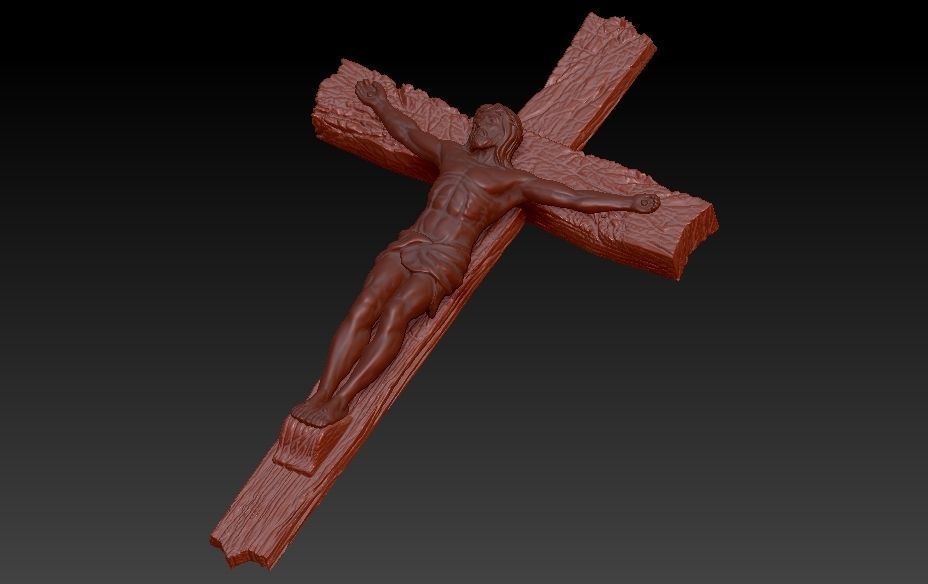 Jesus Cross Pendant 3D print model_8