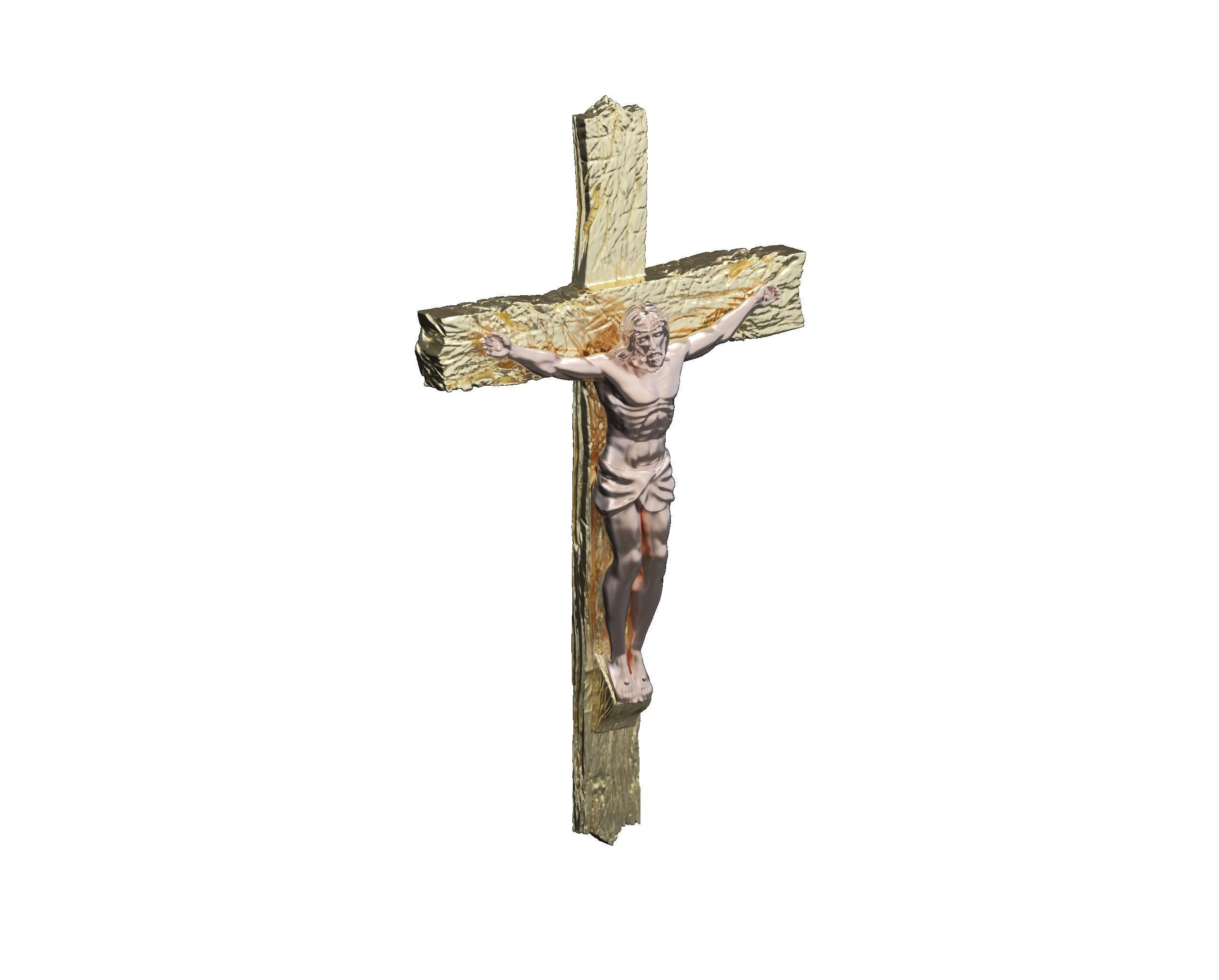 Jesus Cross Pendant 3D print model_4