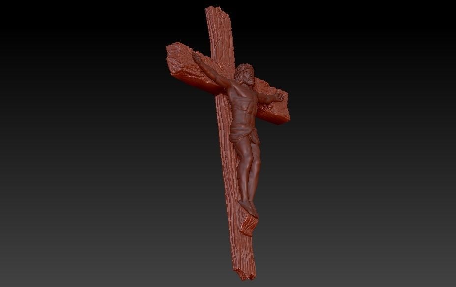 Jesus Cross Pendant 3D print model_7